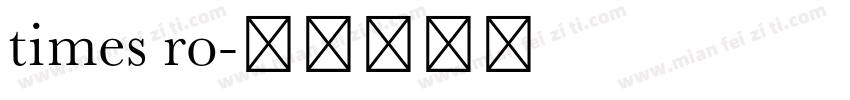 times ro字体转换